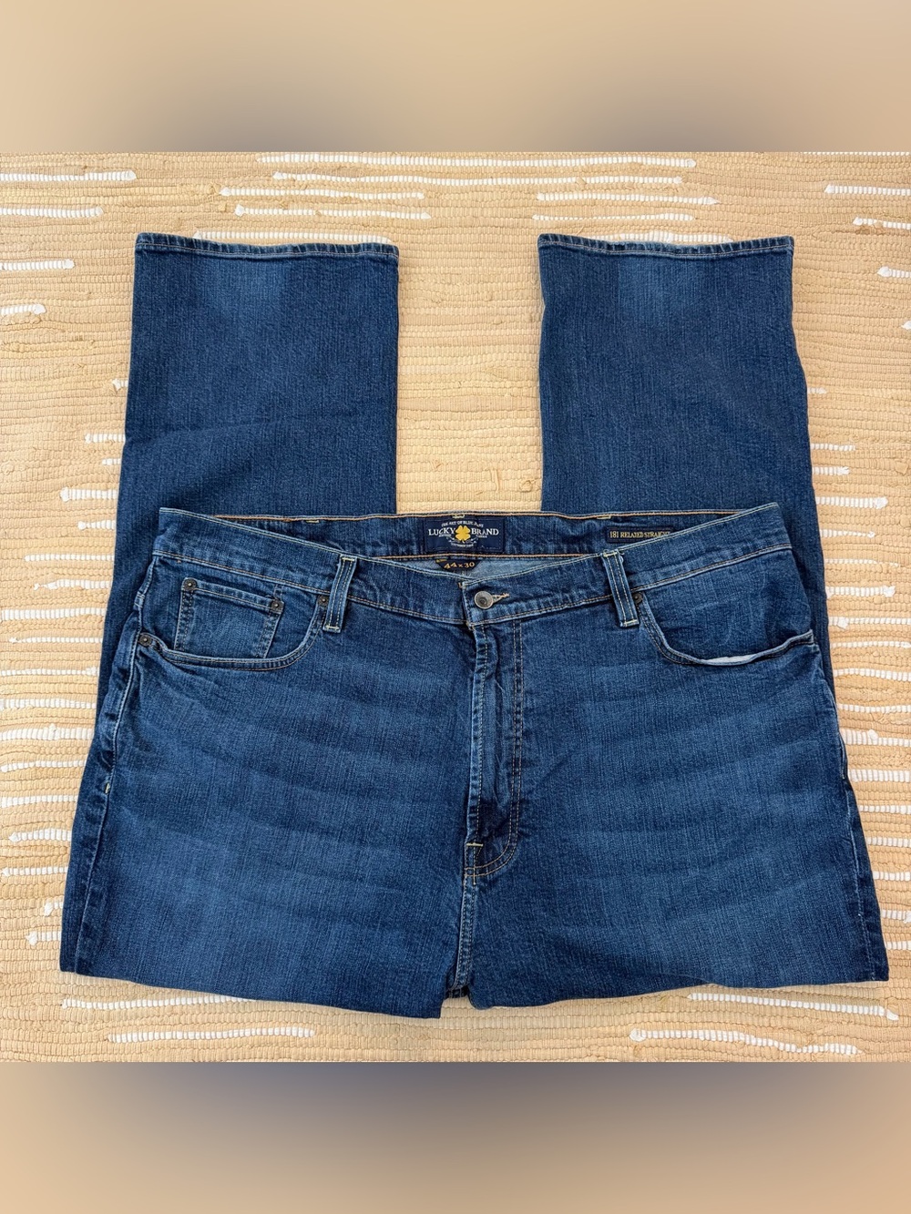 Lucky Brand 181 Relaxed Straight Jeans Men’s 44x30 Medium Wash